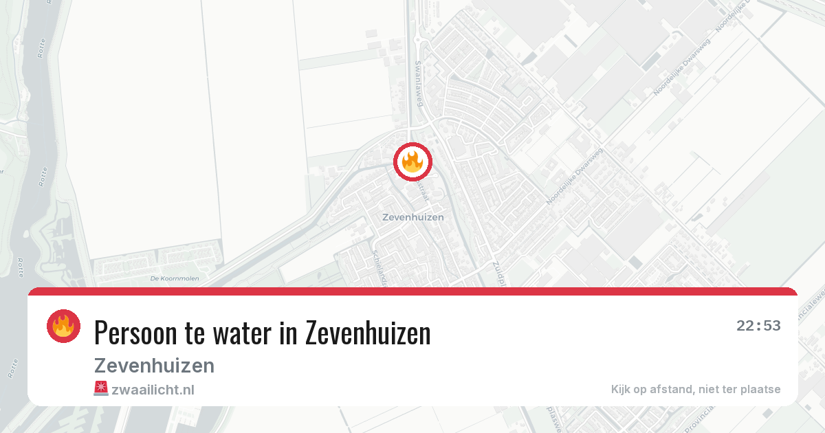 Persoon te water in Zevenhuizen — 4 aug 2026