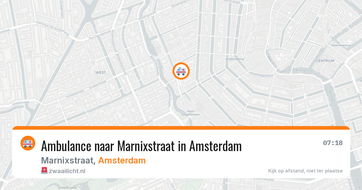 Ambulance naar Marnixstraat in Amsterdam — 30 jan 2026
