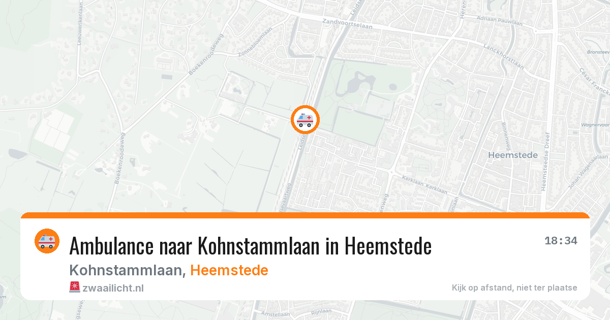 Ambulance naar Kohnstammlaan in Heemstede — 29 jun 2026