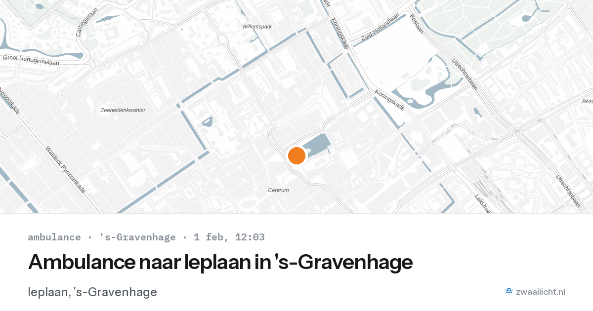 Ambulance naar Ieplaan in 's-Gravenhage — 1 feb 2026