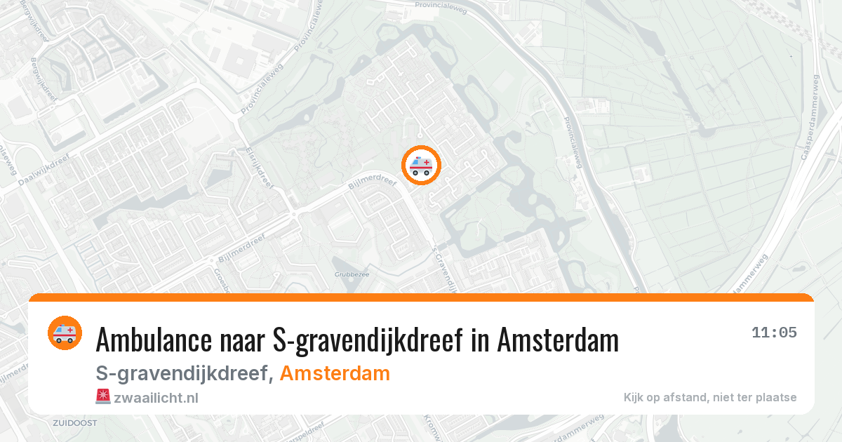 Ambulance naar S-gravendijkdreef in Amsterdam — 11 jun 2026