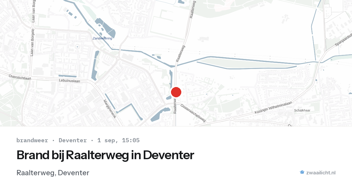 Brand bij Raalterweg in Deventer — 1 sep 2026