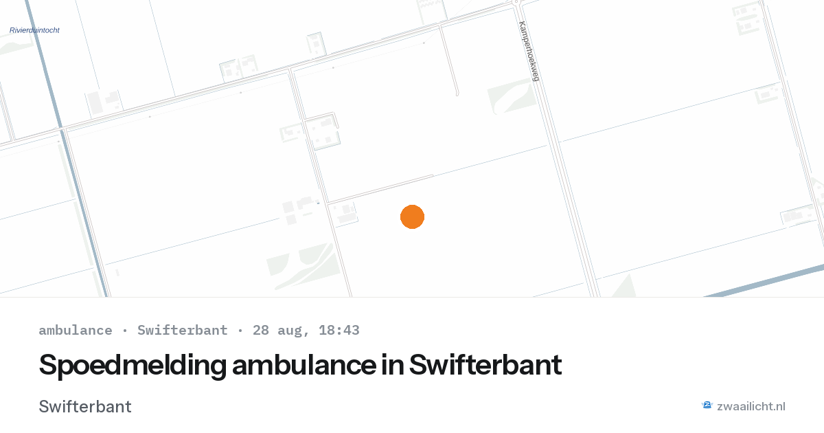 Spoedmelding ambulance in Swifterbant — 28 aug 2026