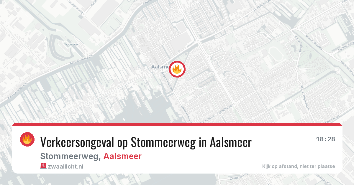 Verkeersongeval op Stommeerweg in Aalsmeer — 9 aug 2026