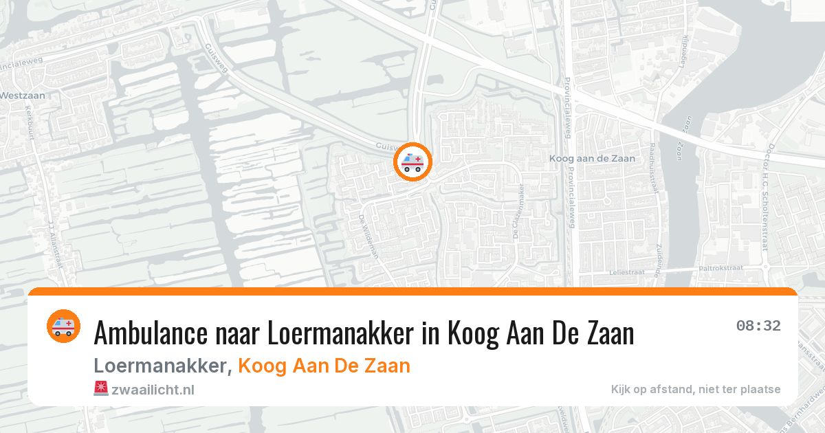 Ambulance naar Loermanakker in Koog Aan De Zaan — 26 jun 2026