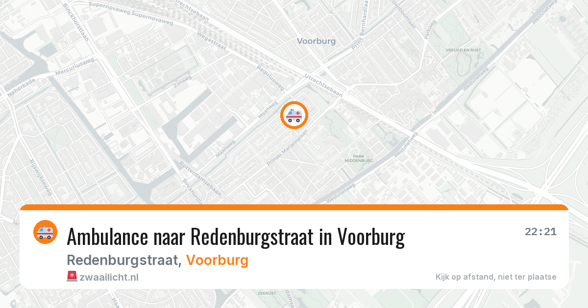 Ambulance naar Redenburgstraat in Voorburg — 21 apr 2026