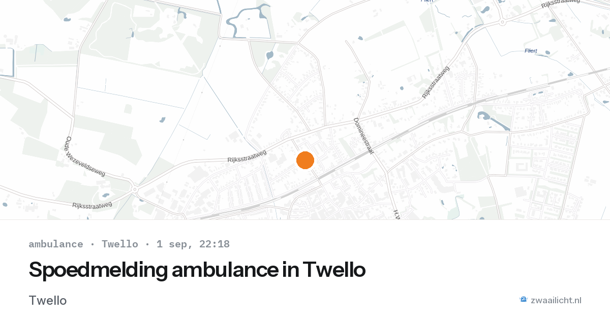 Spoedmelding ambulance in Twello — 1 sep 2026