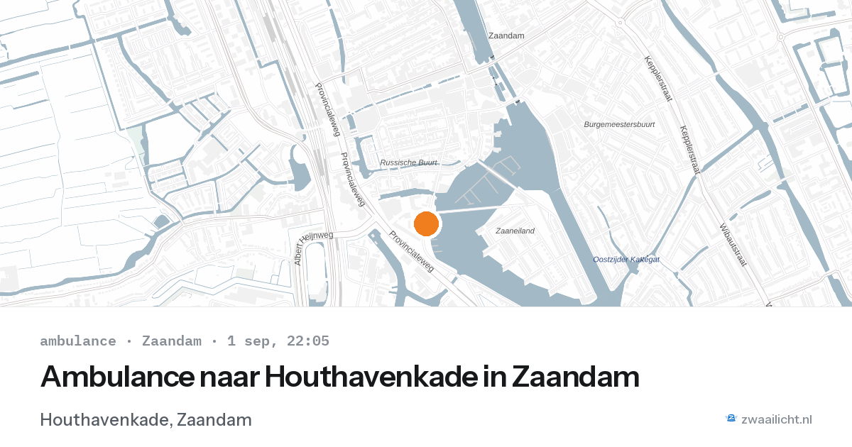 Ambulance naar Houthavenkade in Zaandam — 1 sep 2026