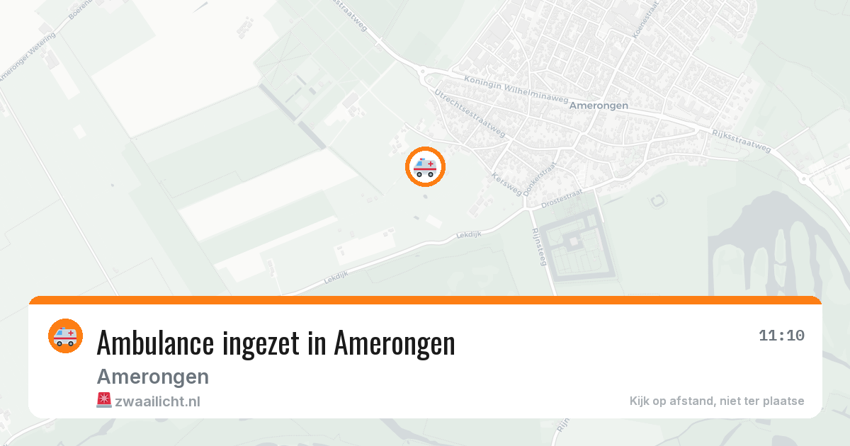 Ambulance ingezet in Amerongen — 11 aug 2026