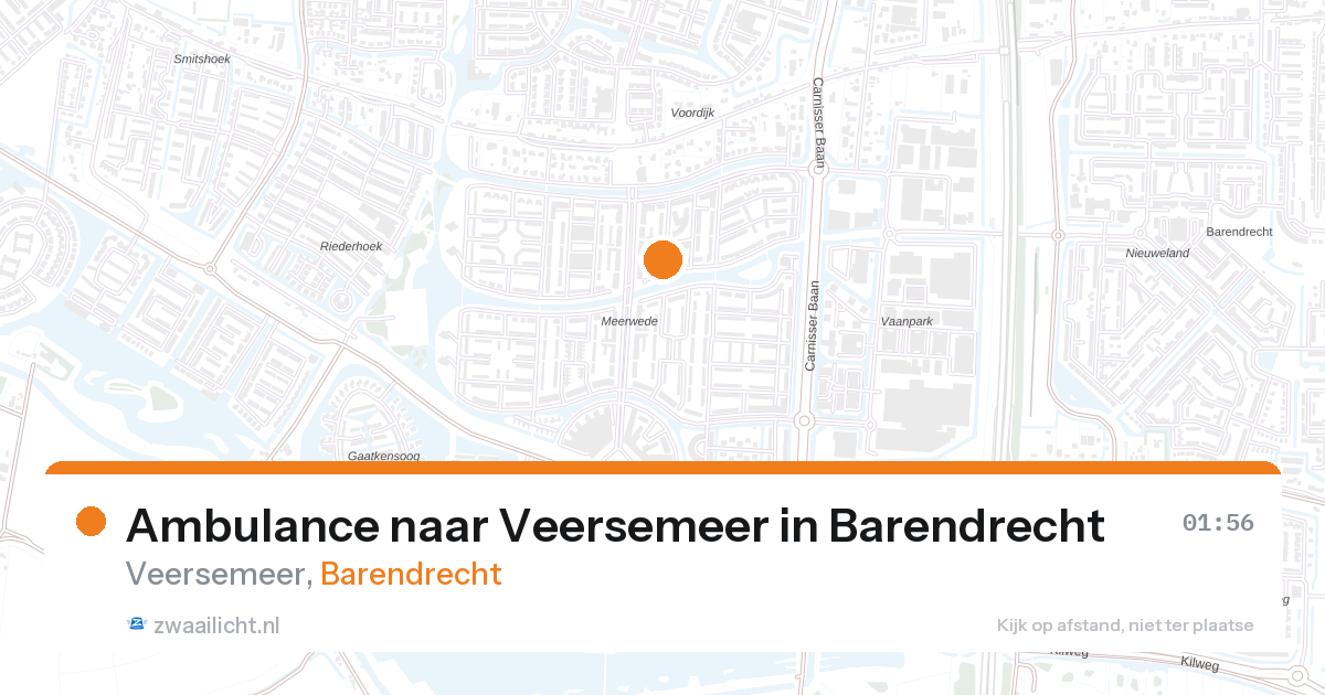 Ambulance naar Veersemeer in Barendrecht — 26 aug 2026