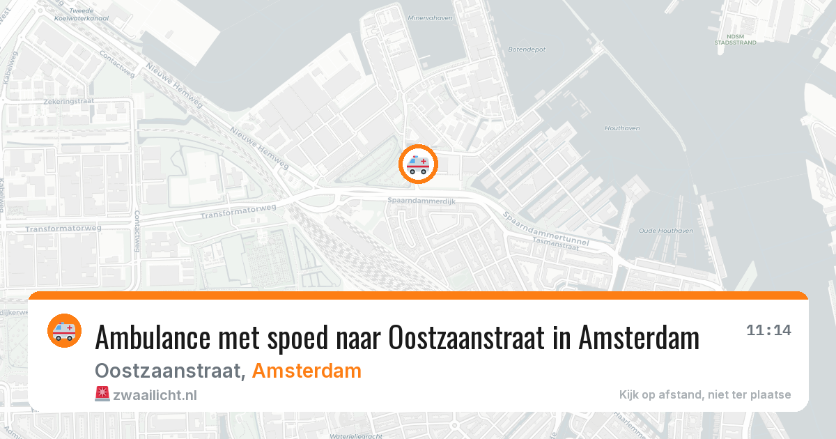 Ambulance met spoed naar Oostzaanstraat in Amsterdam — 17 jul 2026