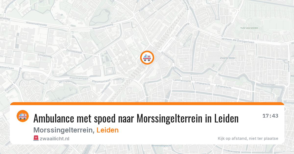 Ambulance met spoed naar Morssingelterrein in Leiden — 18 jun 2026