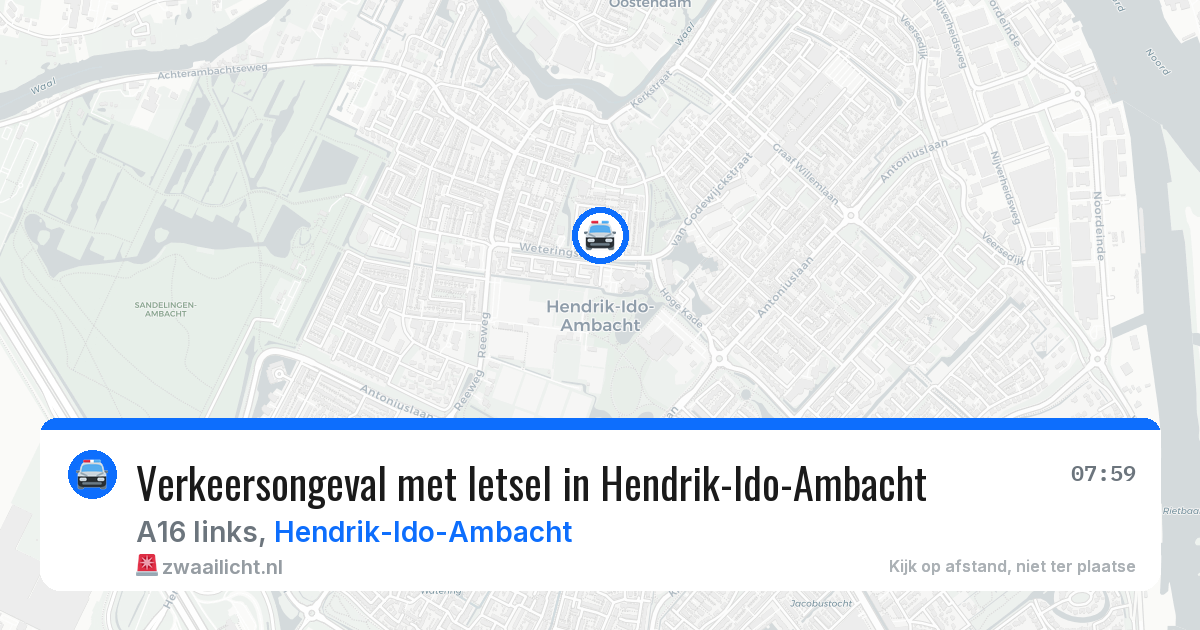 Verkeersongeval met letsel in Hendrik-Ido-Ambacht — 8 aug 2026