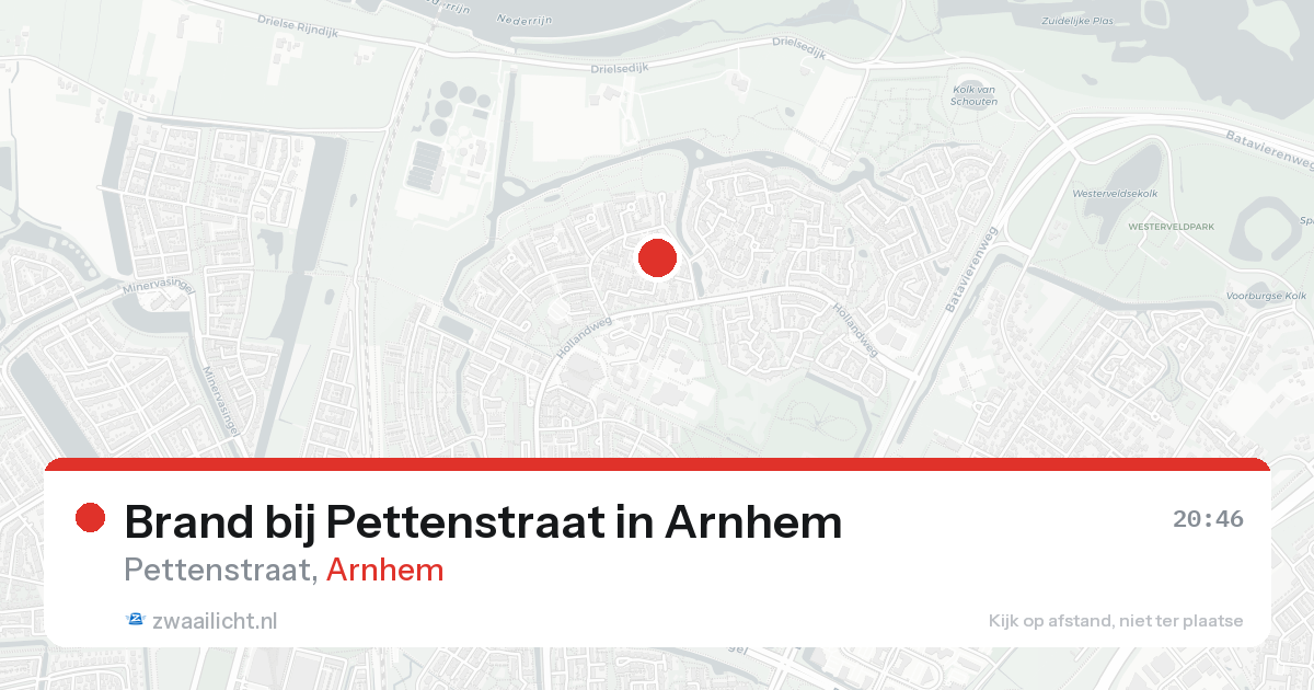 Brand bij Pettenstraat in Arnhem — 19 aug 2026