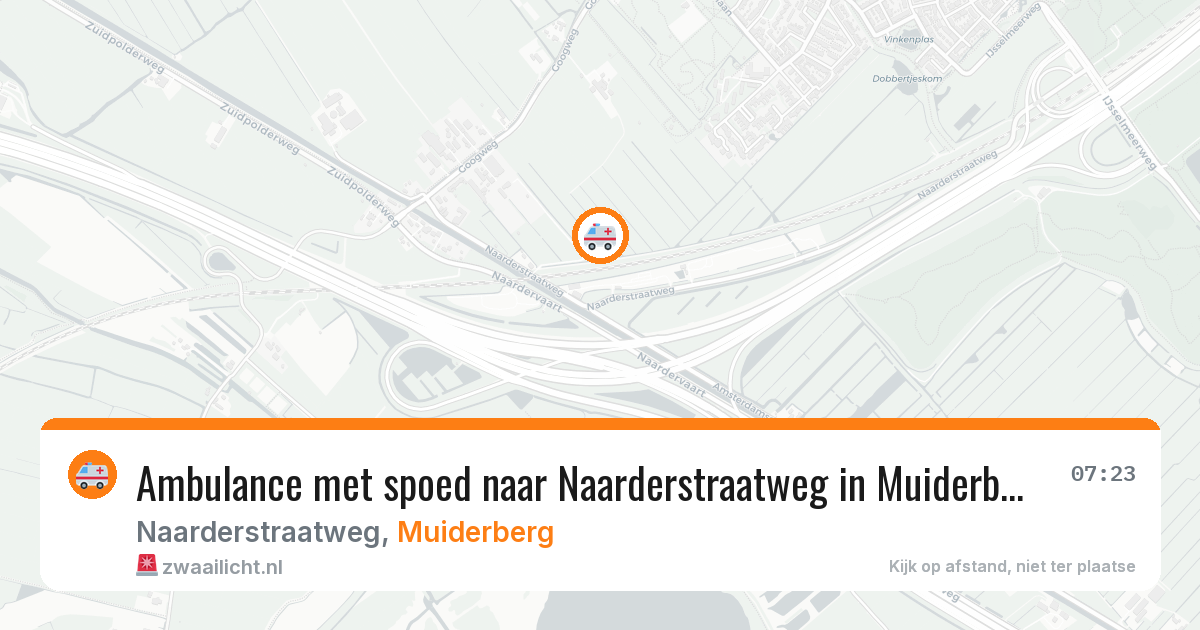 Ambulance met spoed naar Naarderstraatweg in Muiderberg — 18 mrt 2026