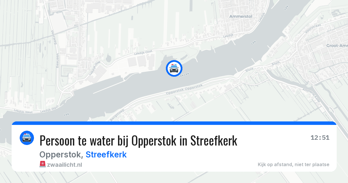 Persoon te water bij Opperstok in Streefkerk — 26 mrt 2026