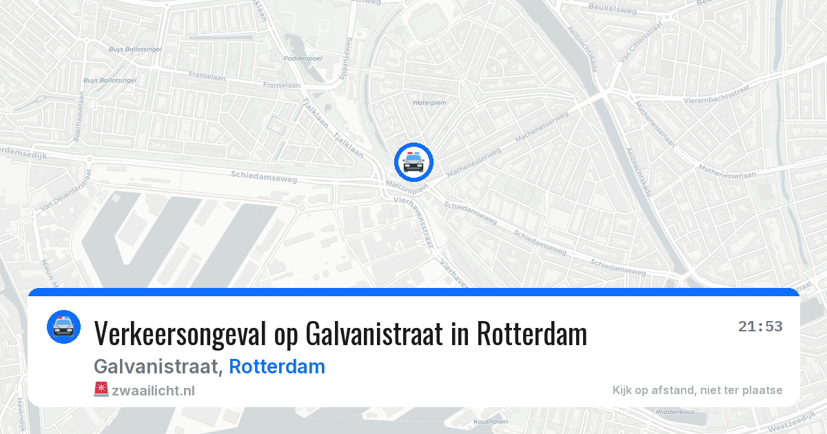 Verkeersongeval op Galvanistraat in Rotterdam — 7 jun 2026