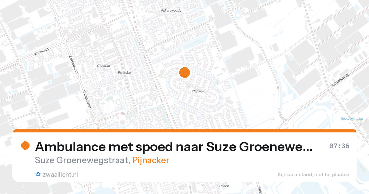 Ambulance met spoed naar Suze Groenewegstraat in Pijnacker — 20 mrt 2026