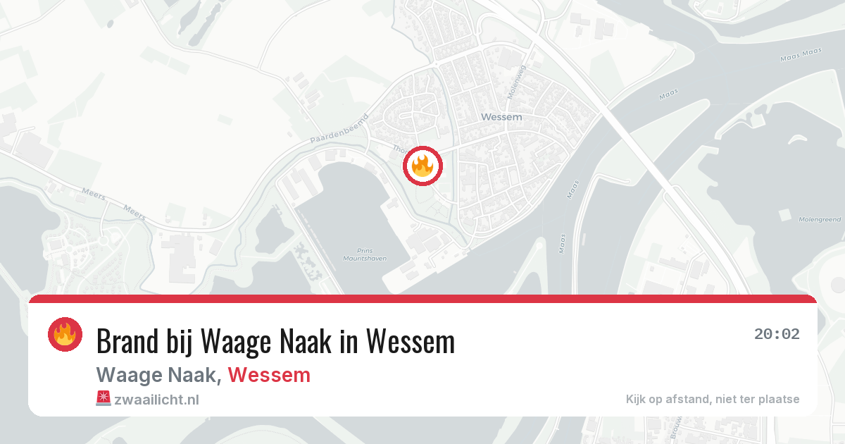 Brand bij Waage Naak in Wessem — 13 apr 2026