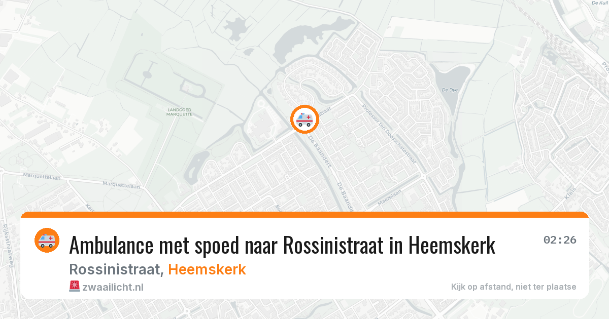 Ambulance met spoed naar Rossinistraat in Heemskerk — 9 apr 2026