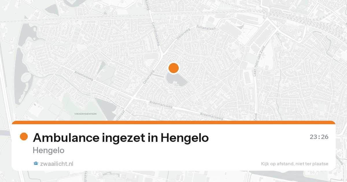 Ambulance ingezet in Hengelo — 15 aug 2026