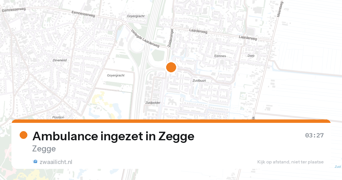 Ambulance ingezet in Zegge — 1 feb 2026