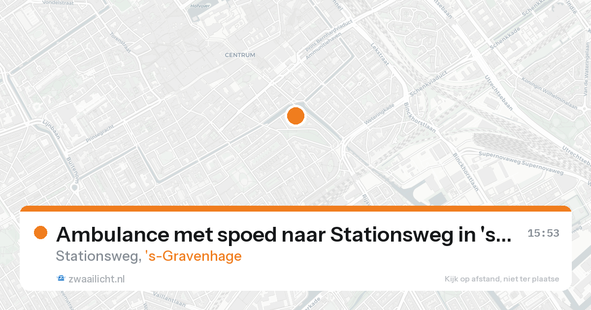 Ambulance met spoed naar Stationsweg in 's-Gravenhage — 18 aug 2026