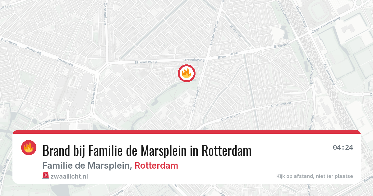 Brand bij Familie de Marsplein in Rotterdam — 31 mei 2026