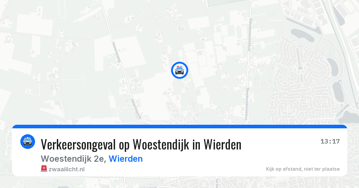 Verkeersongeval op Woestendijk in Wierden — 2 apr 2026