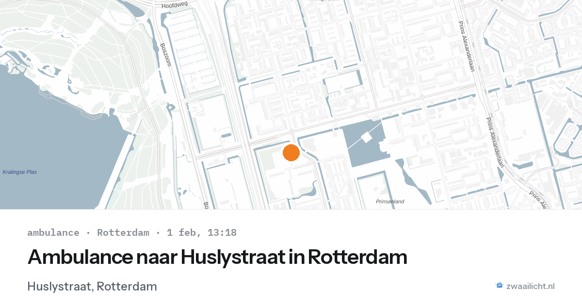 Ambulance naar Huslystraat in Rotterdam — 1 feb 2026