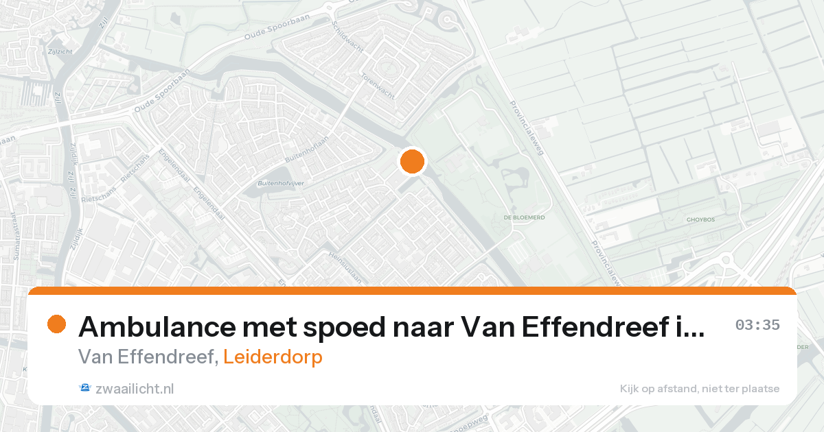 Ambulance met spoed naar Van Effendreef in Leiderdorp — 24 aug 2026