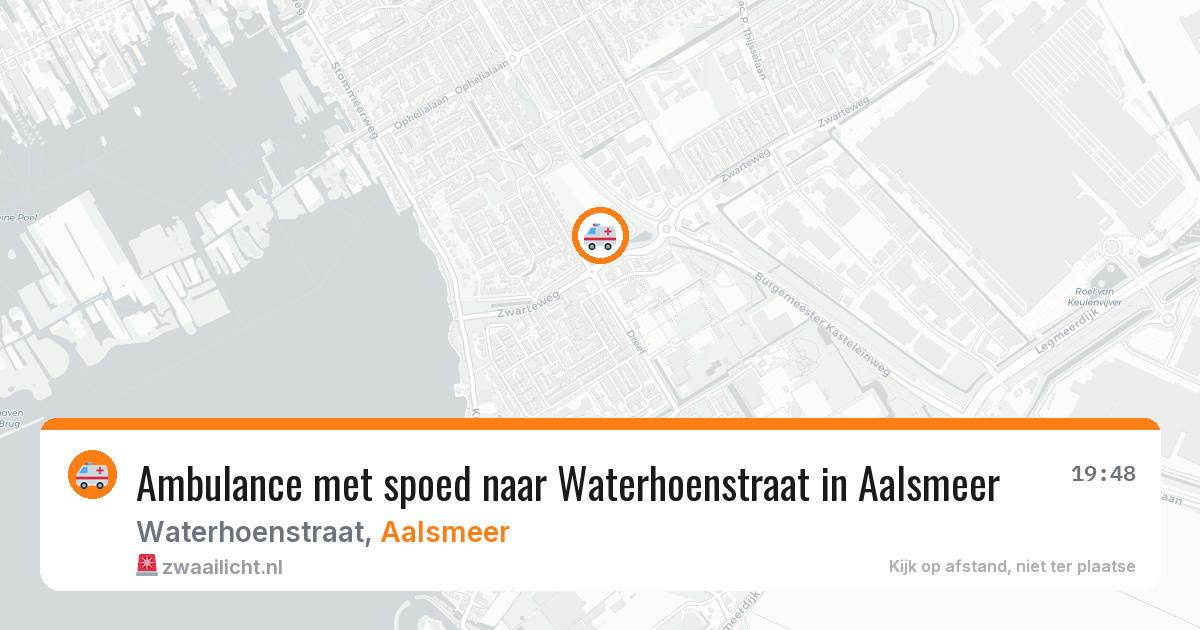 Ambulance met spoed naar Waterhoenstraat in Aalsmeer — 14 mei 2026
