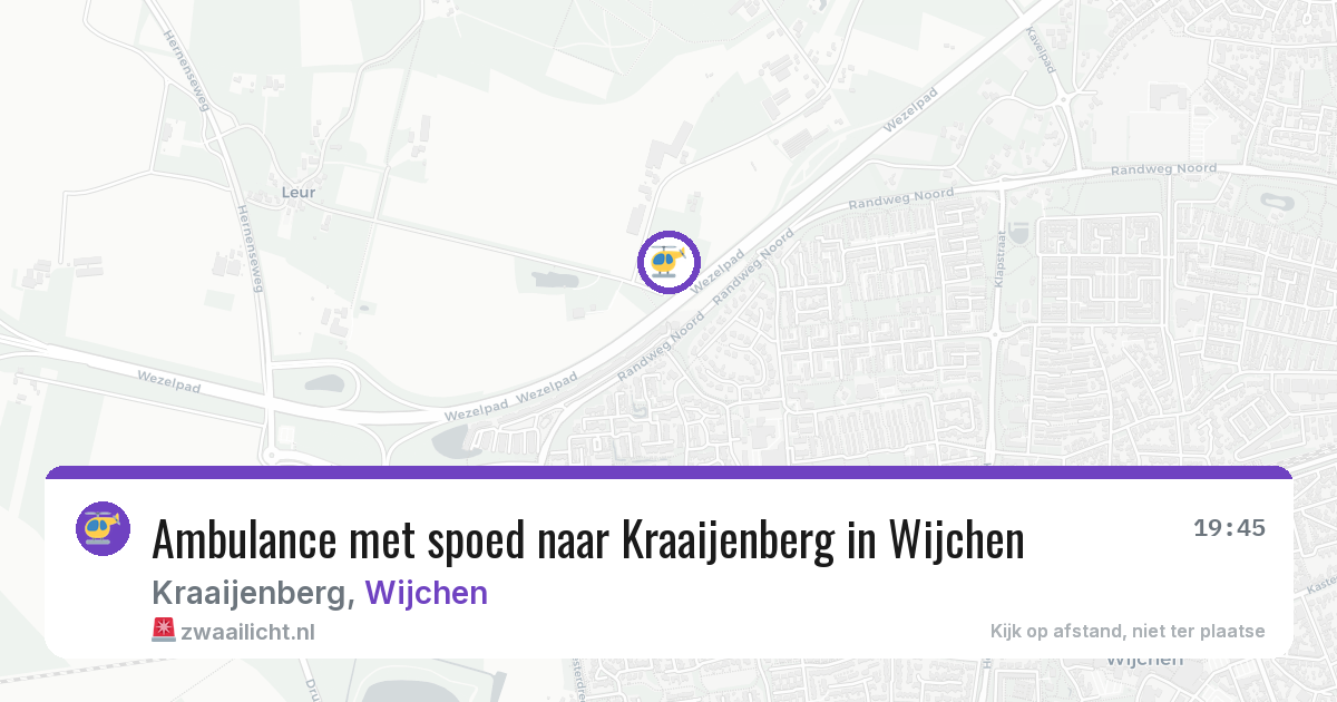 Ambulance met spoed naar Kraaijenberg in Wijchen — 12 jul 2026