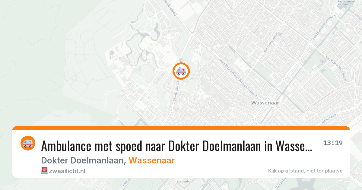 Ambulance met spoed naar Dokter Doelmanlaan in Wassenaar — 31 jul 2026