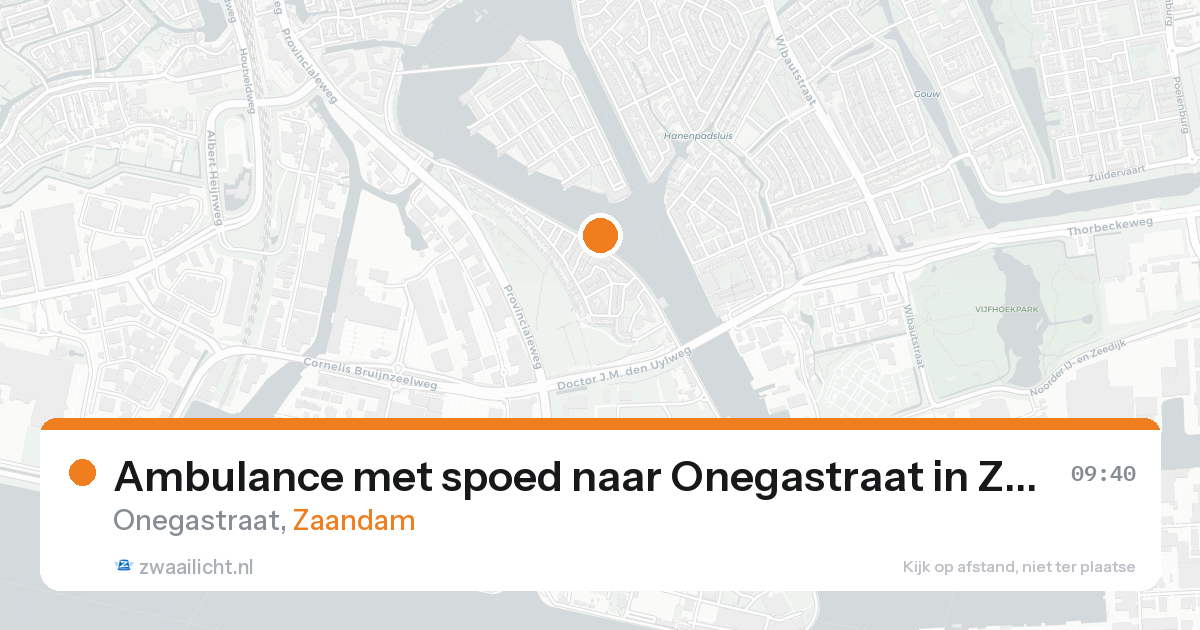 Ambulance met spoed naar Onegastraat in Zaandam — 18 mei 2026