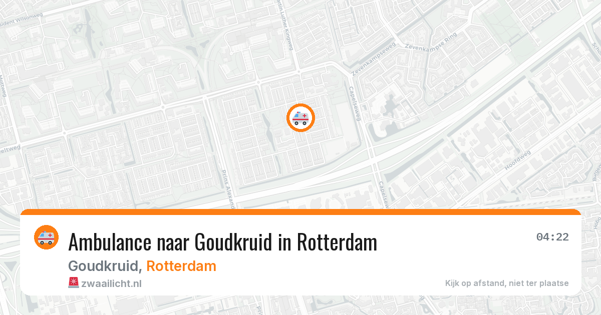 Ambulance naar Goudkruid in Rotterdam — 15 mrt 2026