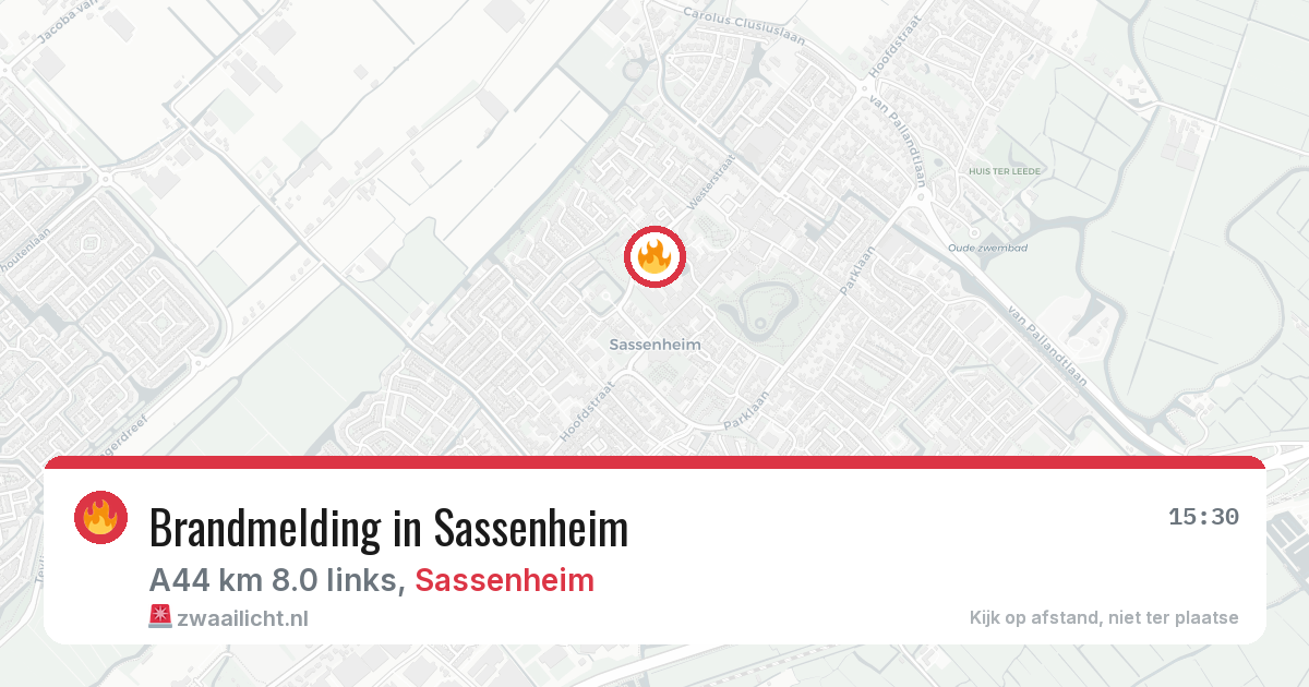 Brandmelding in Sassenheim — 29 apr 2026