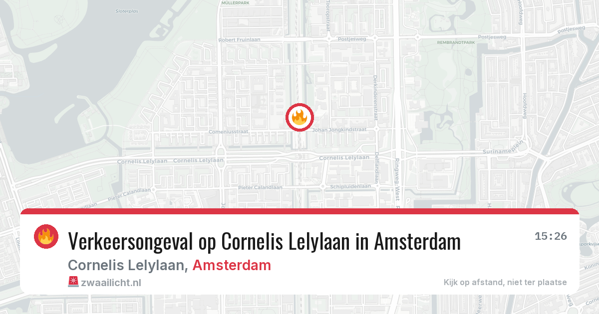 Verkeersongeval op Cornelis Lelylaan in Amsterdam — 23 mei 2026