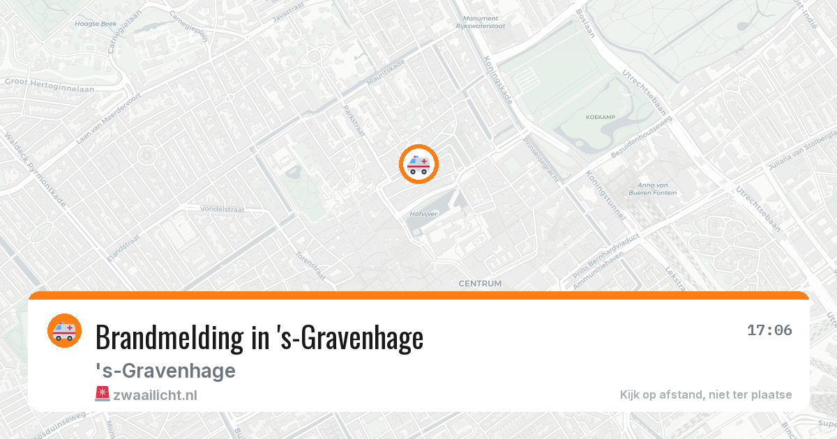 Brandmelding in 's-Gravenhage — 6 aug 2026