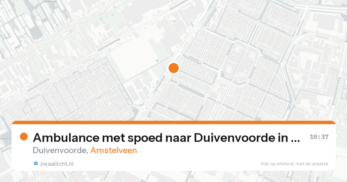 Ambulance met spoed naar Duivenvoorde in Amstelveen — 18 aug 2026