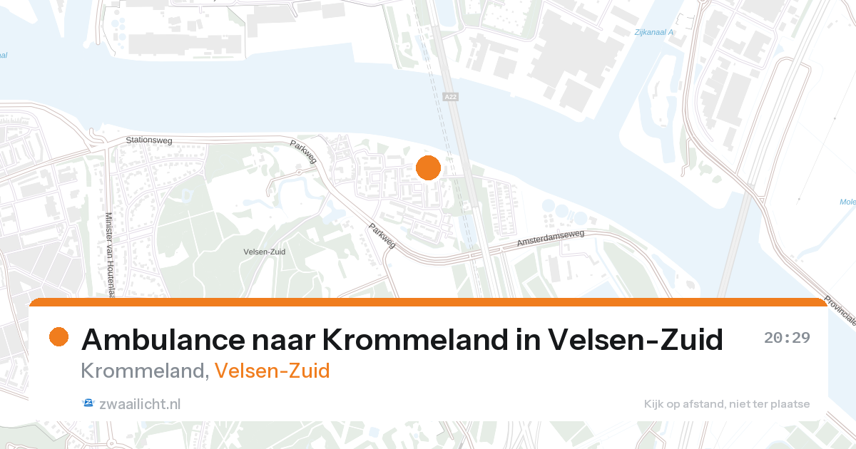 Ambulance naar Krommeland in Velsen-Zuid — 27 aug 2026