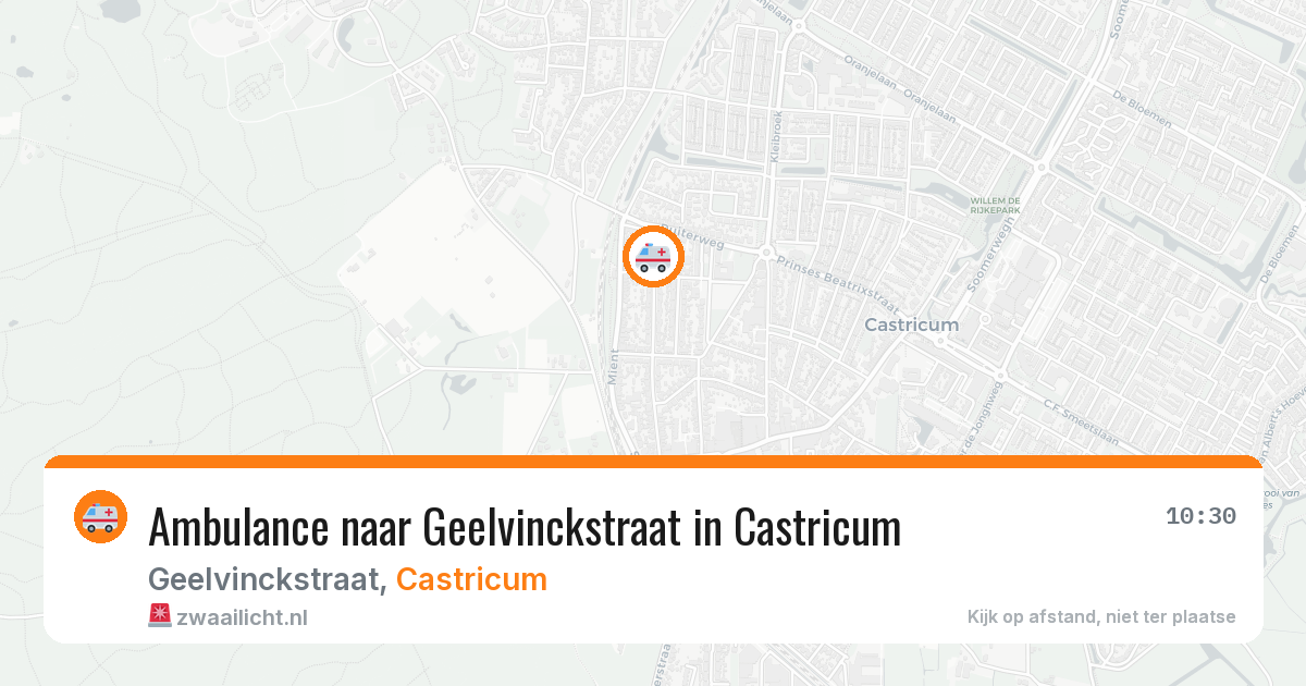 Ambulance naar Geelvinckstraat in Castricum — 26 mrt 2026