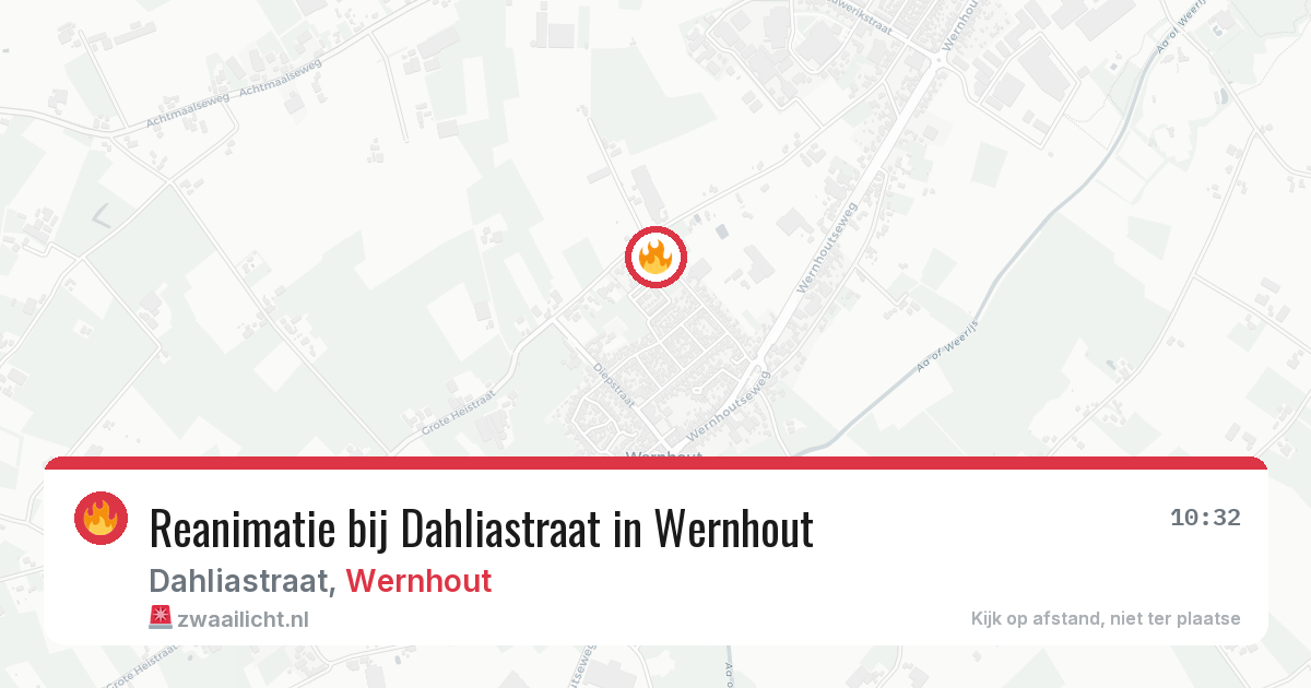 Reanimatie bij Dahliastraat in Wernhout — 25 mrt 2026
