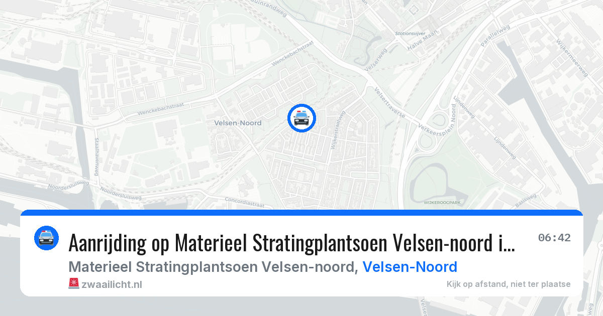 Aanrijding op Materieel Stratingplantsoen Velsen-noord in Velsen-Noord — 8 mei 2026