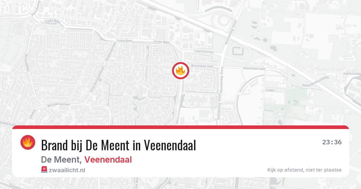 Brand bij De Meent in Veenendaal — 26 jul 2026