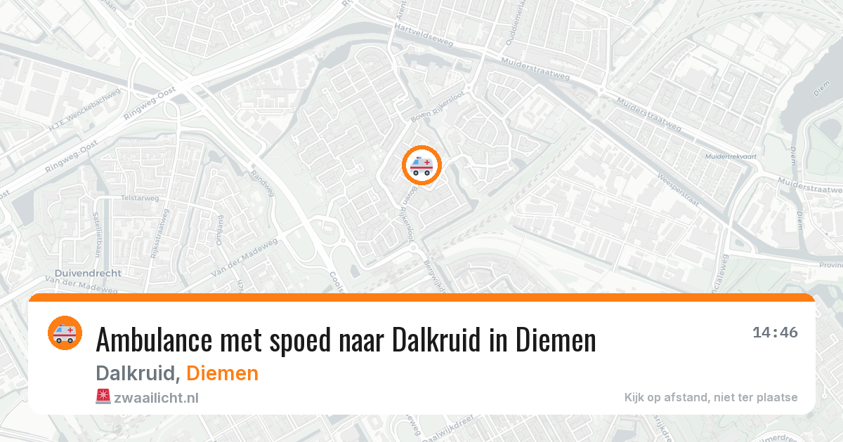 Ambulance met spoed naar Dalkruid in Diemen — 16 jun 2026