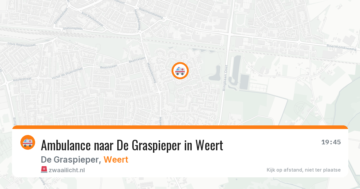 Ambulance naar De Graspieper in Weert — 22 jun 2026
