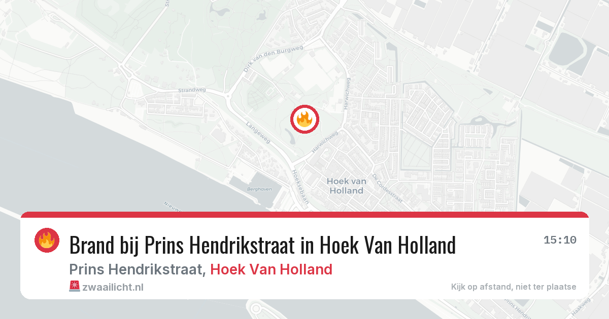 Brand bij Prins Hendrikstraat in Hoek Van Holland — 17 mrt 2026