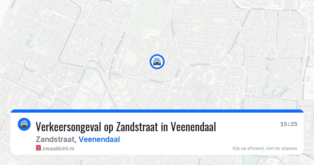 Verkeersongeval op Zandstraat in Veenendaal — 16 apr 2026