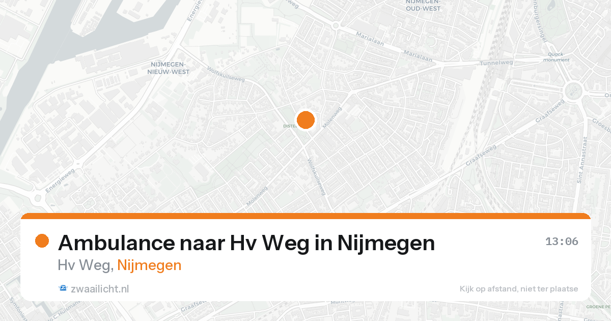 Ambulance naar Hv Weg in Nijmegen — 21 aug 2026
